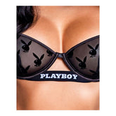 Playboy Noir 2 Pc Set (Black) – Luxury Lingerie Set Lingerie Sets